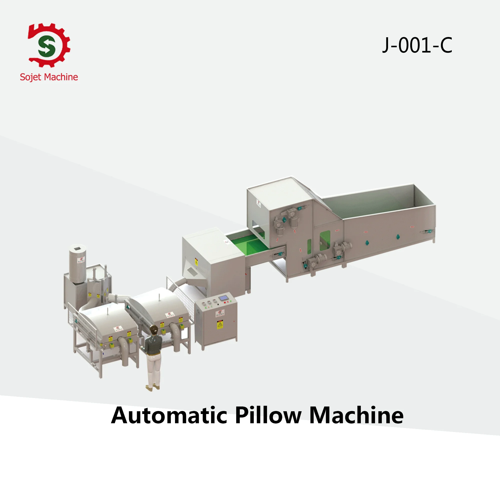 J-001 Home Textile Automatic Polyester Fiber Opening and Pillow Vacuum Filling Machine