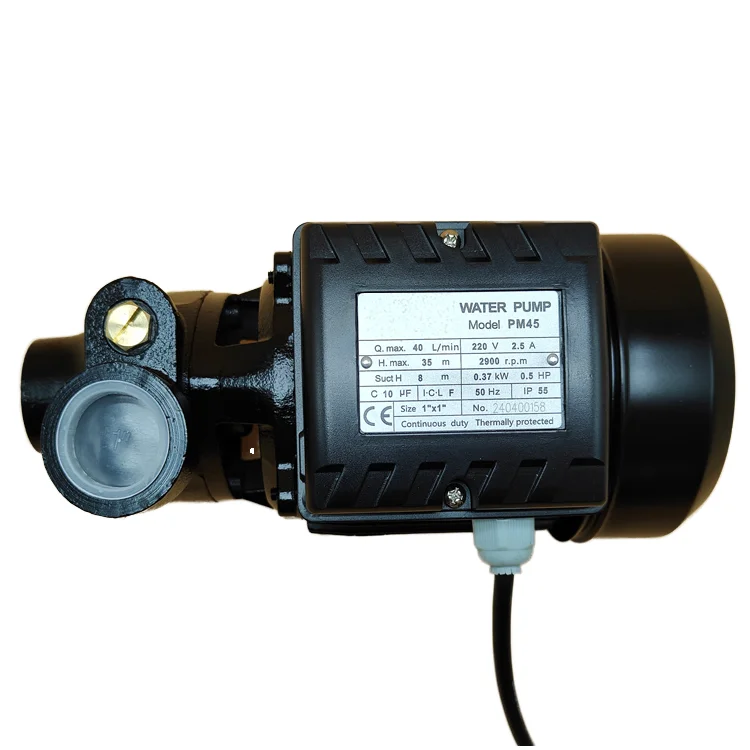 Hot Selling 0.37KW High Pressure Peripheral Pump 0.5HP Electric pump PM45 For Clean Water