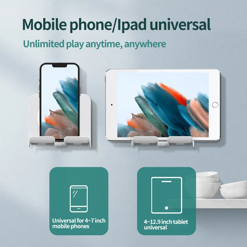 Height Adjustable Foldable Plastic Portable Phone Stand Self-adhesive Phone & ipad Holder