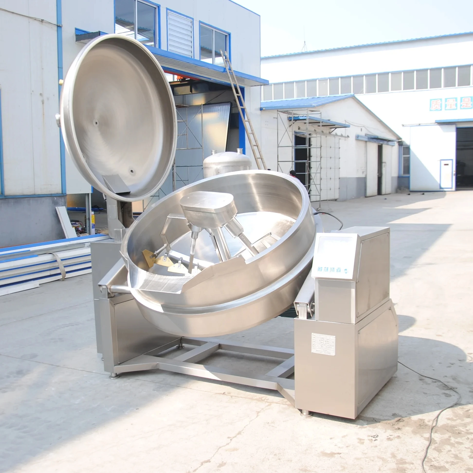 Jiali stainless steel jam kettle jam cherry caviar cooking pot machine with mixer