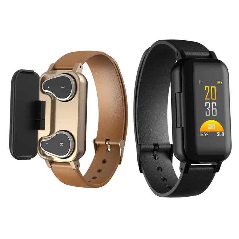 2021 smart watch High quality hot selling Bracelet 2 in 1 waterproof reloj smartwatch T89  earphone headphone