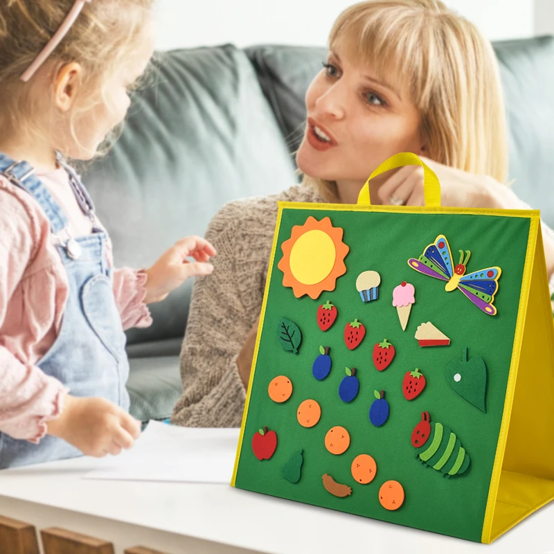 Foldable Felt Board for Toddlers Flannel Board Stories for Preschool Early Learning for Toddlers Kids