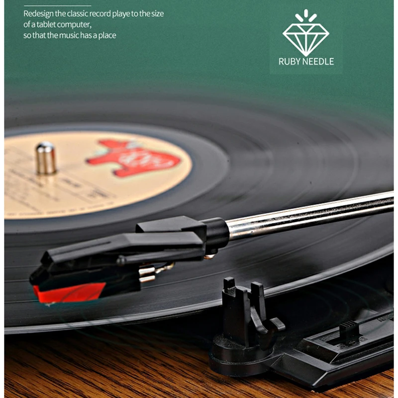 Custom Wooden Phonograph Music Box Retro Vinyl Turntable Record Player Built-in 3 Speakers