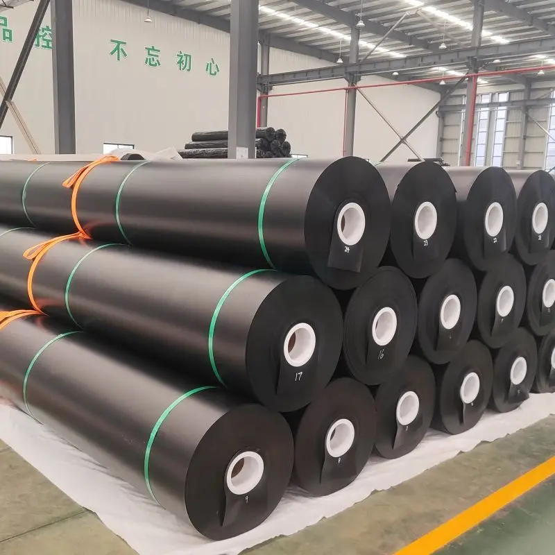 Factory ASTM GM13 Waterproof impermeable plastic sheet Black White Green Blue 0.75mm 1mm 2mm 3mm HDPE Geomembrane  Made in China
