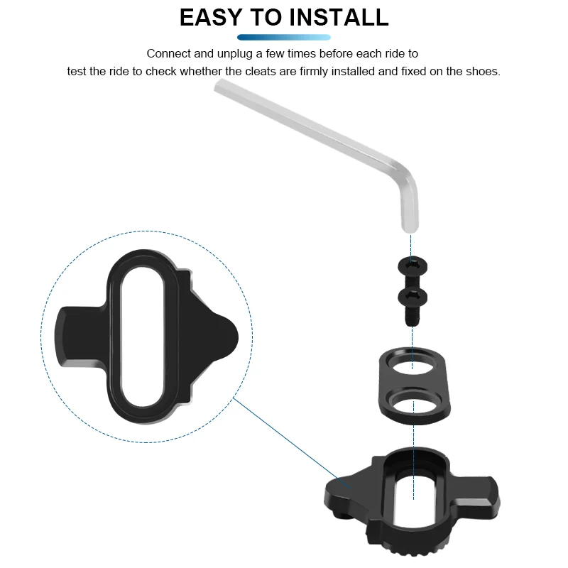 RIDERACE Bicycle Lock Plate Adapter Converter Mountain Bike Pedal SPD Shoes Copper Adapter Clamp Plate No Clip Eggbeater Lock