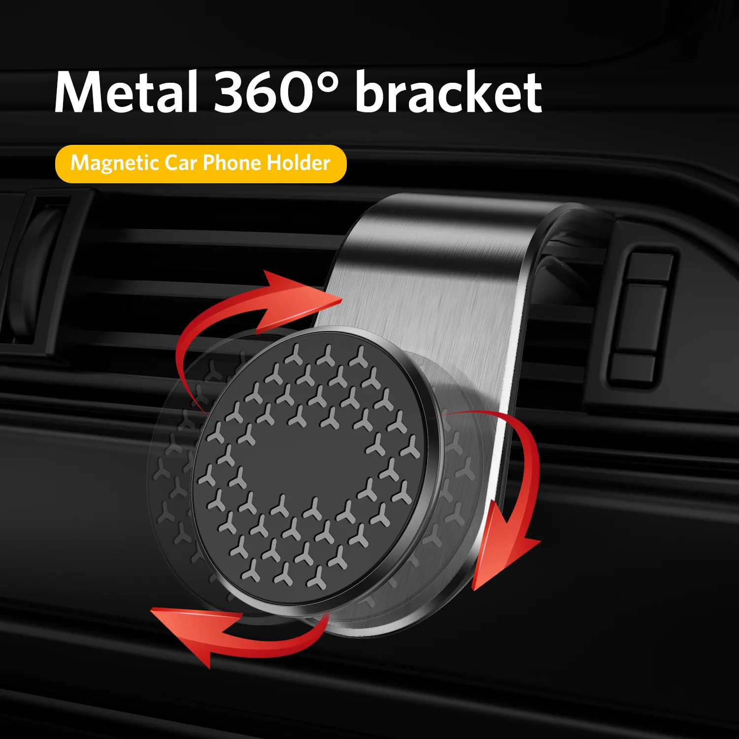 China Supplier Amazon Top Seller Mxihy Magnetic L Shape Air Vent Clip Mount cell phone holder for car