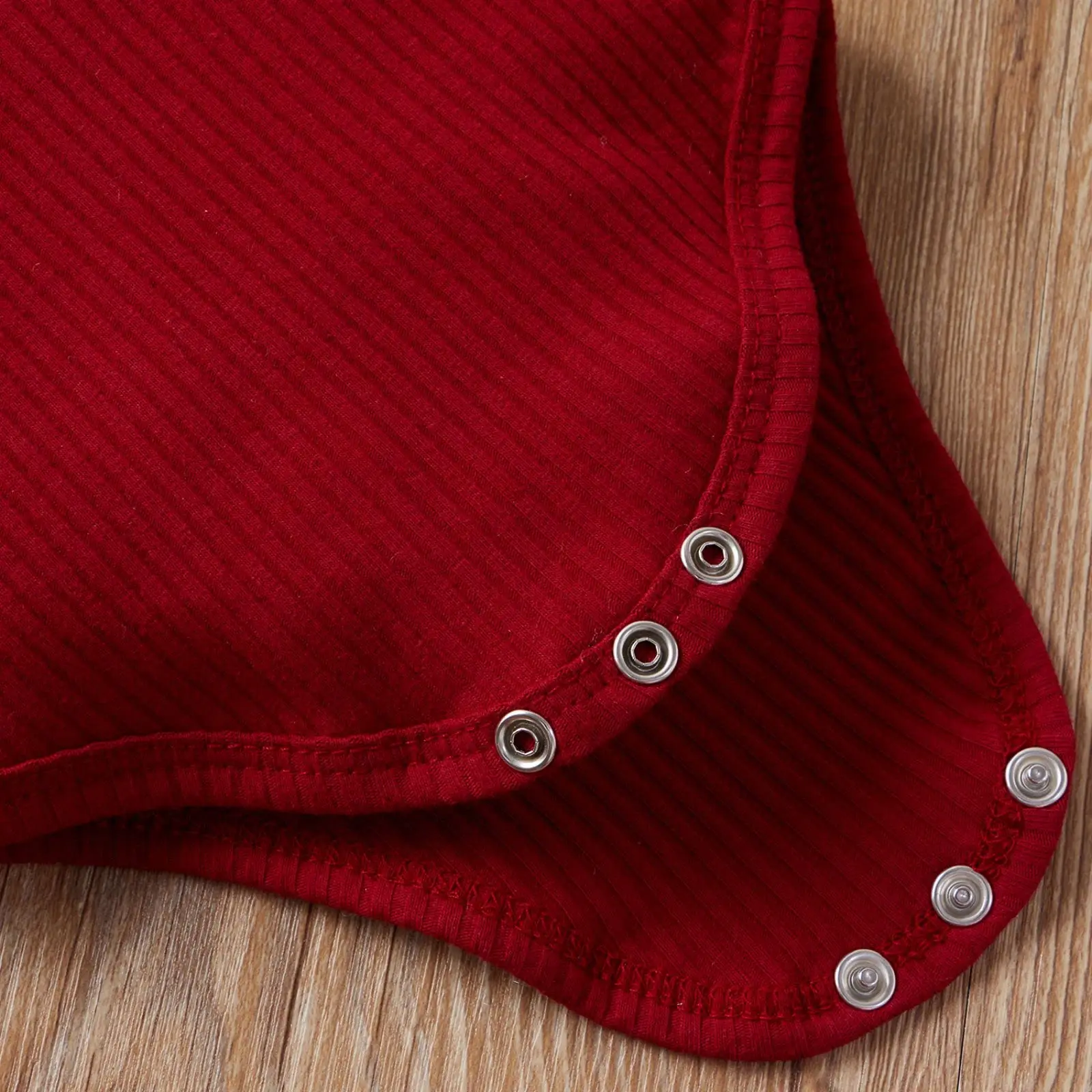 Hot Sales Newborn Baby Boy Girl Polka Solid Color Outfit Ribbed Knit Long Sleeve Romper and Pants Set Fall Winter Clothes