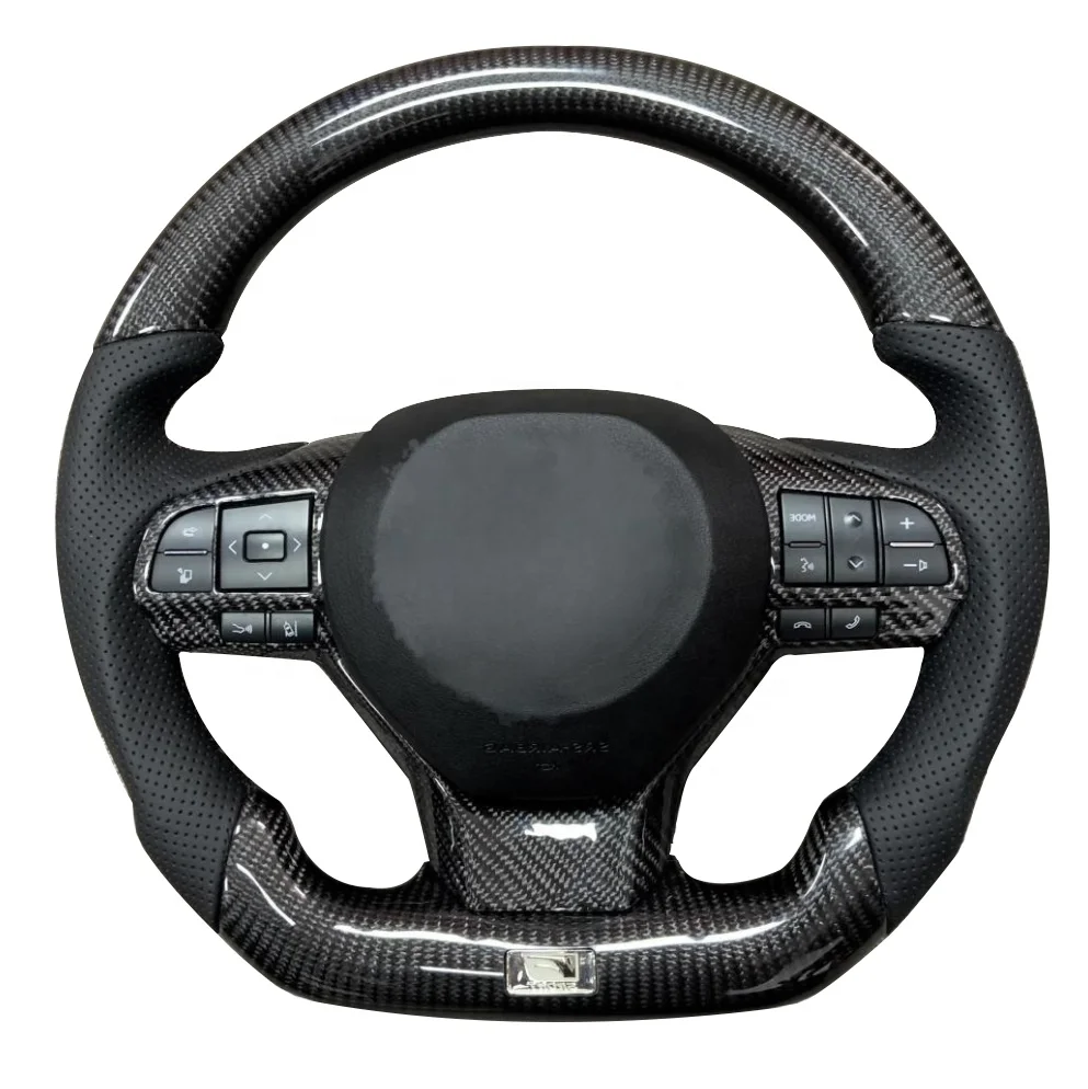 Руль из углеродного волокна модифицированный и Модернизированный RCF RC CT GS GX LX 2010-2018 для Lexus спортивный руль черный 1 шт. 380 мм