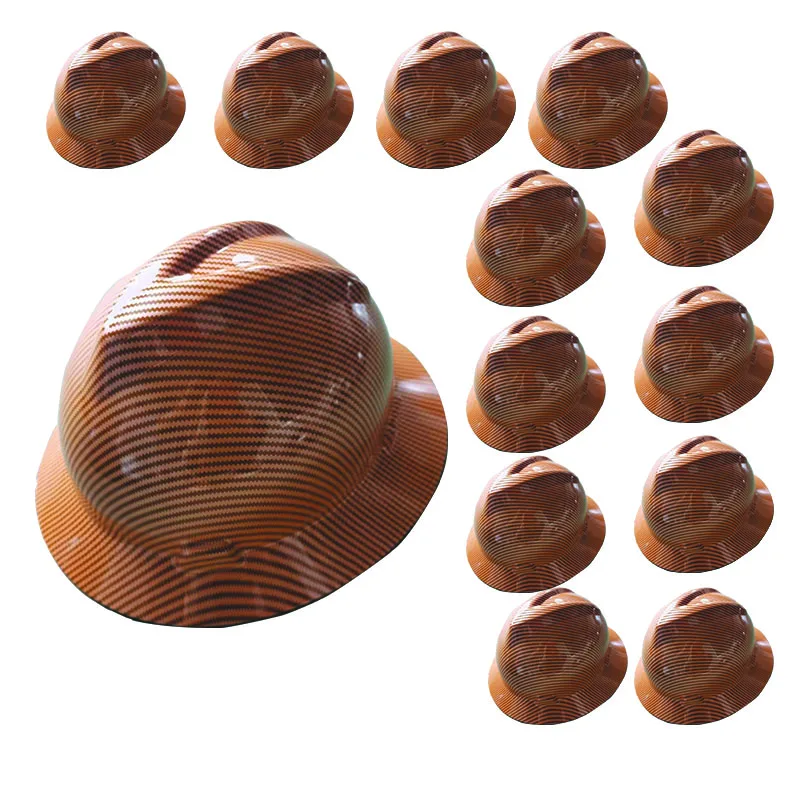 ANSI Z89.1 Vented Carbon Fiber Pattern Safety Hdpe Hard Hats Protective Cap HDPE Hard Hat Construction Safety Helmet