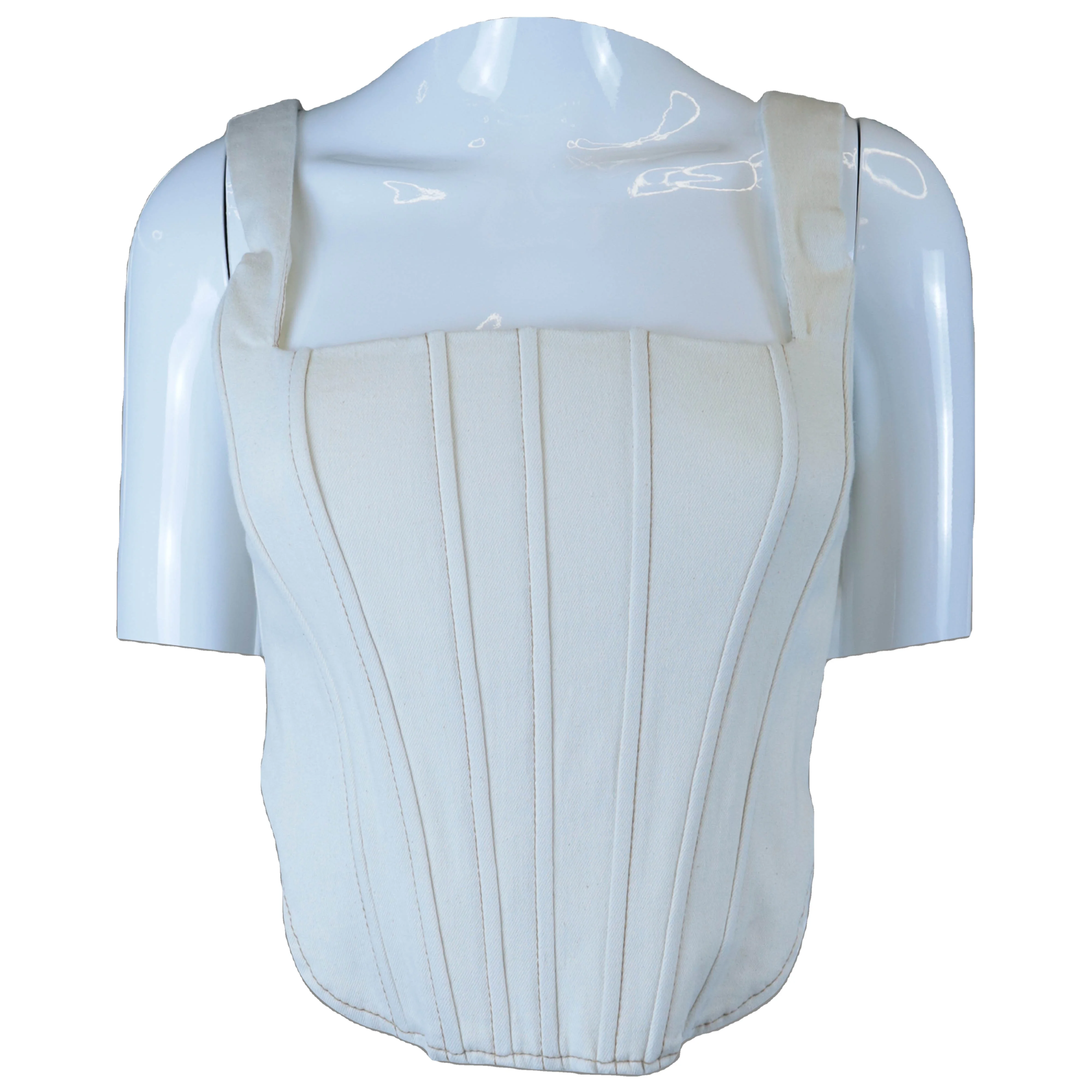 Female With Detachable Straps Para Mujer Sexy Fishbone Fashion Punk Bra Denim Bustiers Crop Tops Jean Corset Top Bra For Women