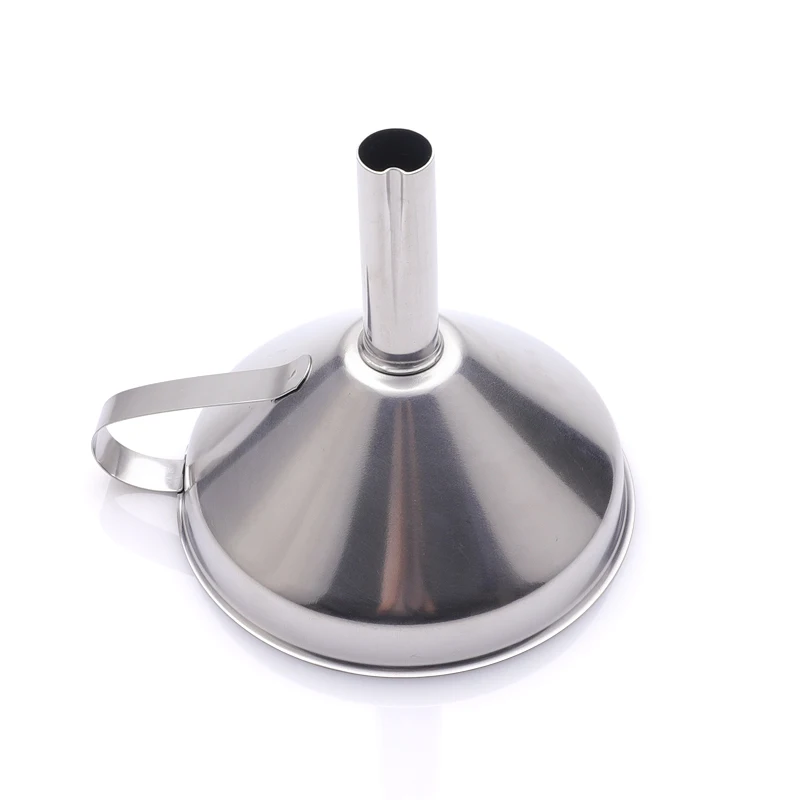Factory Wholesale Stainless SteelPremium Quality Kitchen Tool Oils Liquid Metal Funnel With Filter