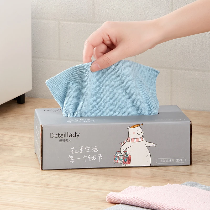 8.7 x 8.7 Inch BLUE Reusable Microfiber Rags 180GSM Lint Free Cloth Kitchen Towels Dust Auto Shops Glass Usage Pack 20 Box