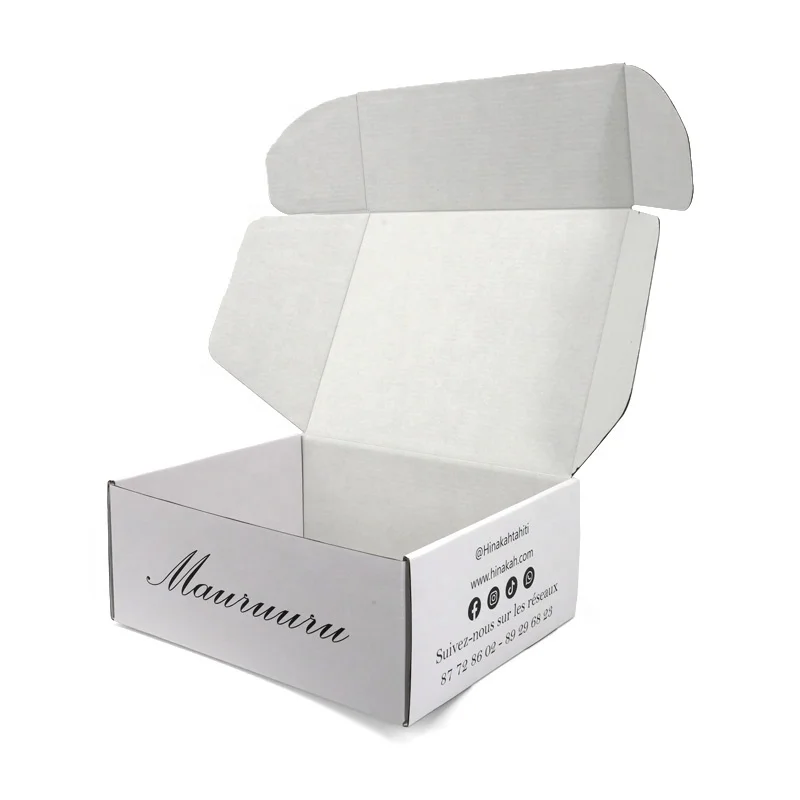 Luxury logo printed corrugated folding paper box of customized size