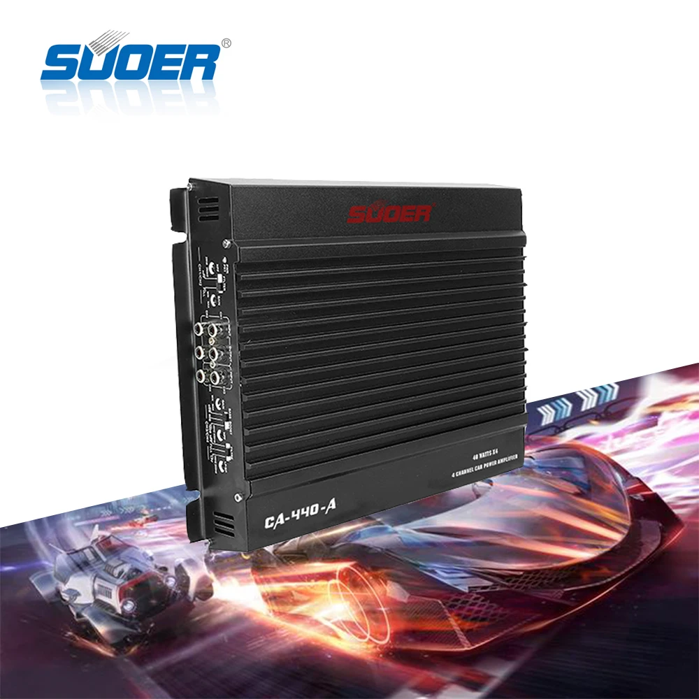Suoer 2023 Hot Sale Car Amplifier 480 Watt 4 Channel Auto Amplifier