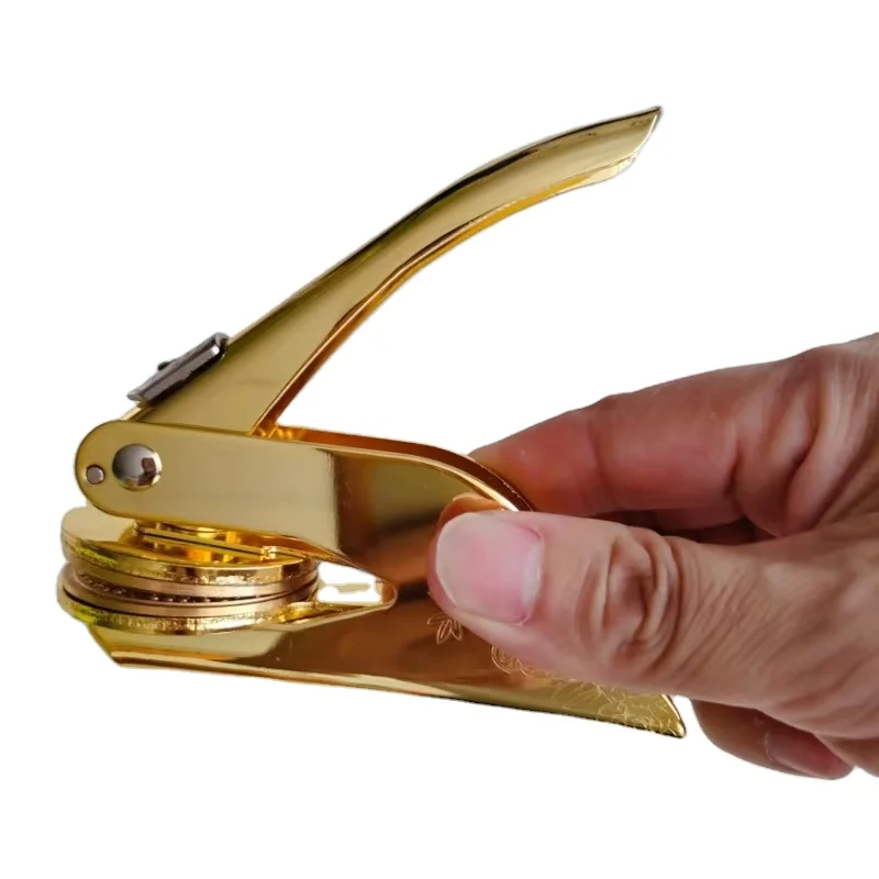 Sticker Paper Certificate Seal Custom Seal Embosser Gold Dry Seal Stamp Machine