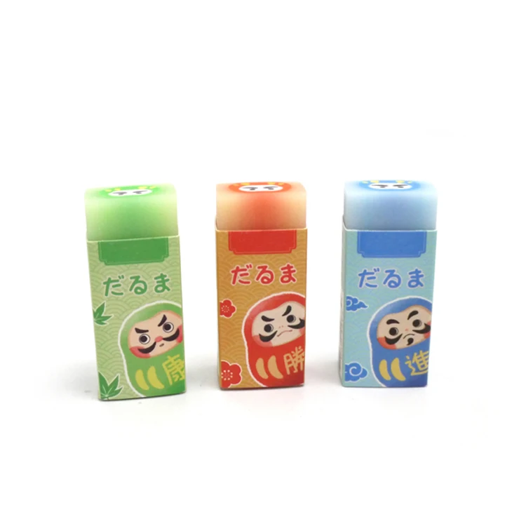 Hot Japan style PVC erasers papeleria kawaii al por mayor custom kawaii jelly color Cute School Eraser for students