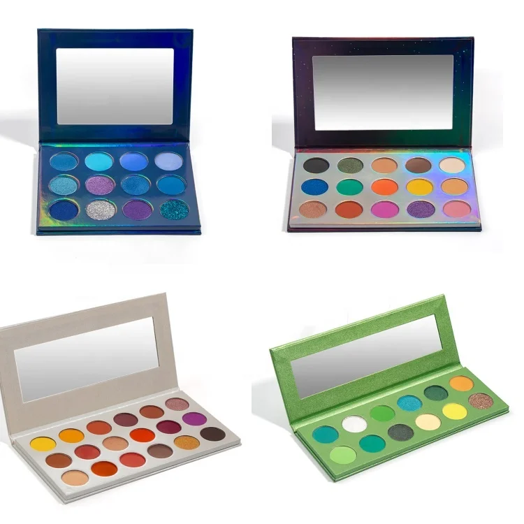 No Logo Luxury Acrylic Pressed Glitter Eyeshadow Palette DIY Cute Glitter Makeup Palette Private Label