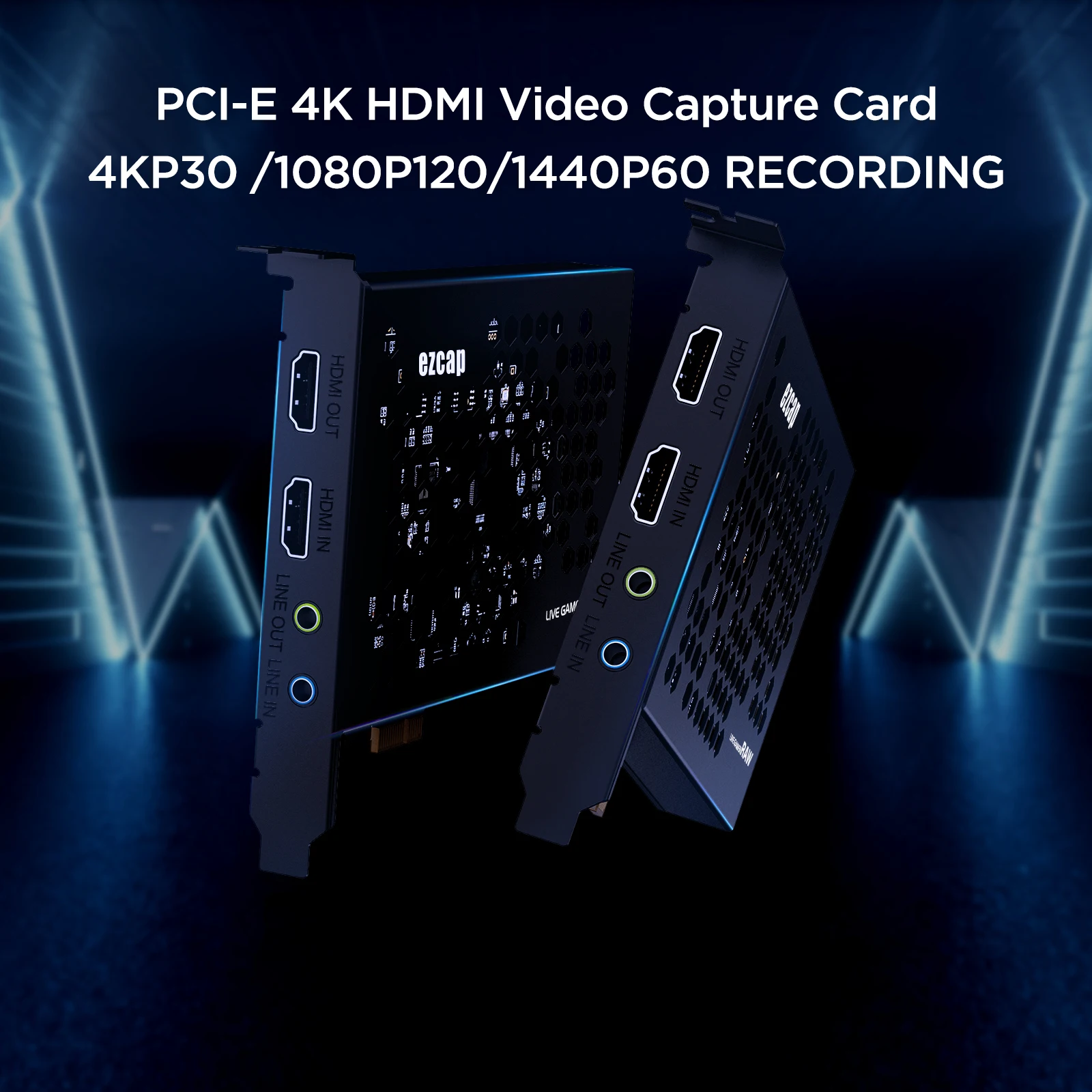 Ezcap324 Live Gamer RAW 4K HDMI HDR PCI-E HD коробка для захвата видео в реальном времени переключатель