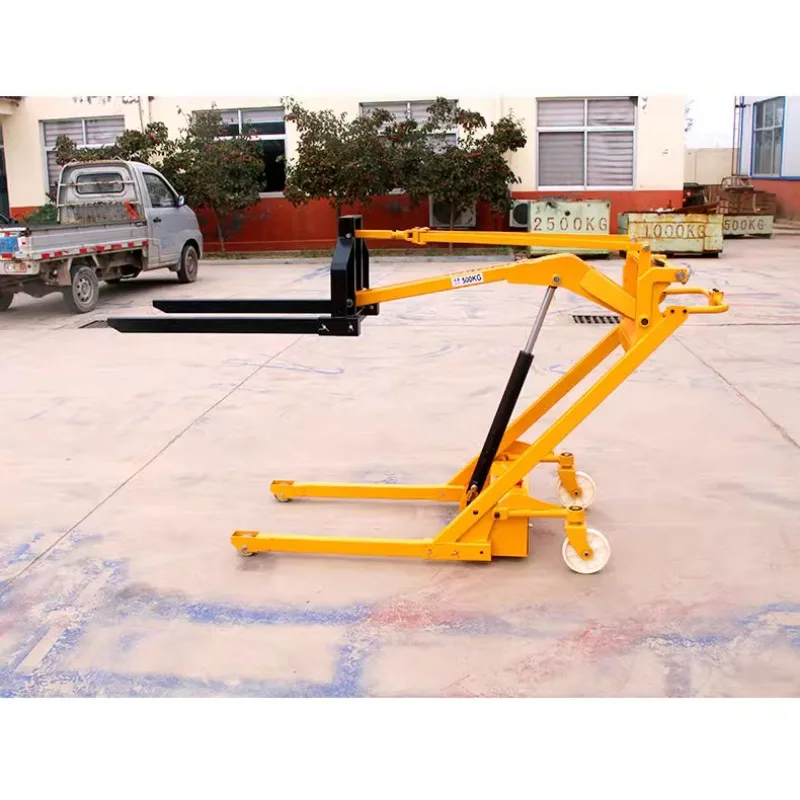 Hot selling electric small portable hydraulic loading and unloading crank arm handling stacker truck
