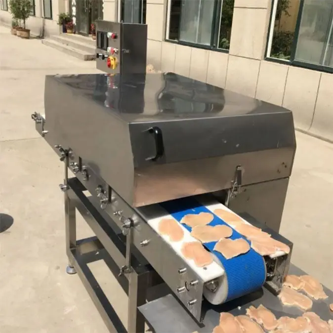 304 stainless steel belt conveyor Chicken Breast Filleting Machine small chicken breast horizontal fresh meat slicer