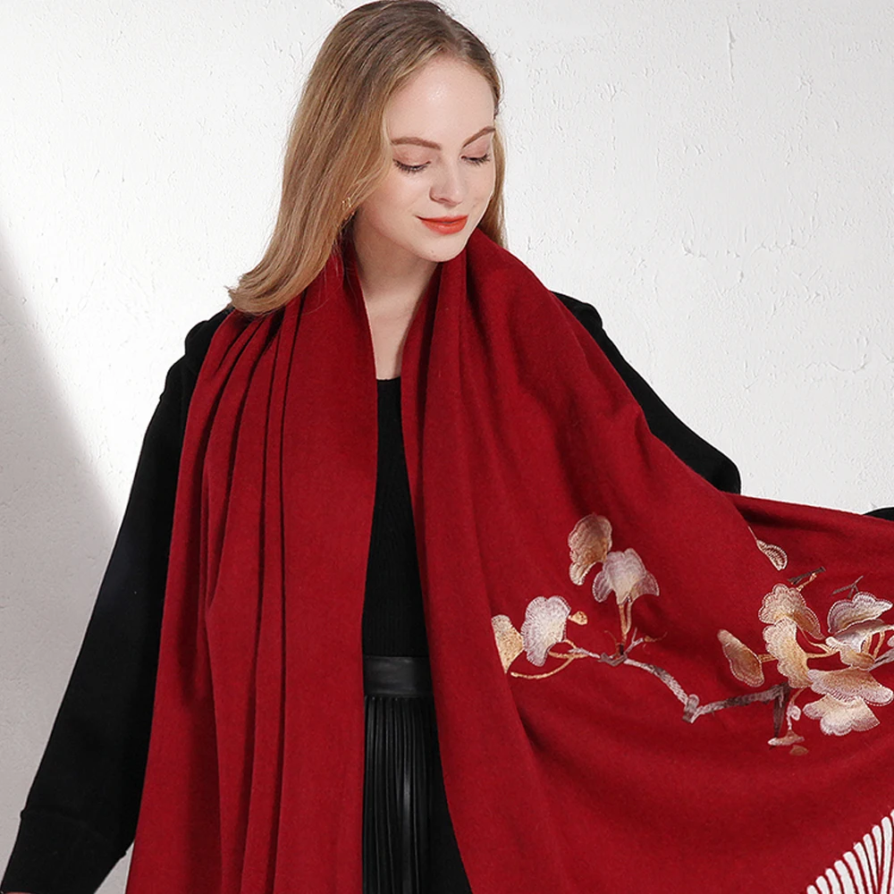 Manxiang Luxury Fashion Shawl Poncho Wool Women Branded Scarf Luxury