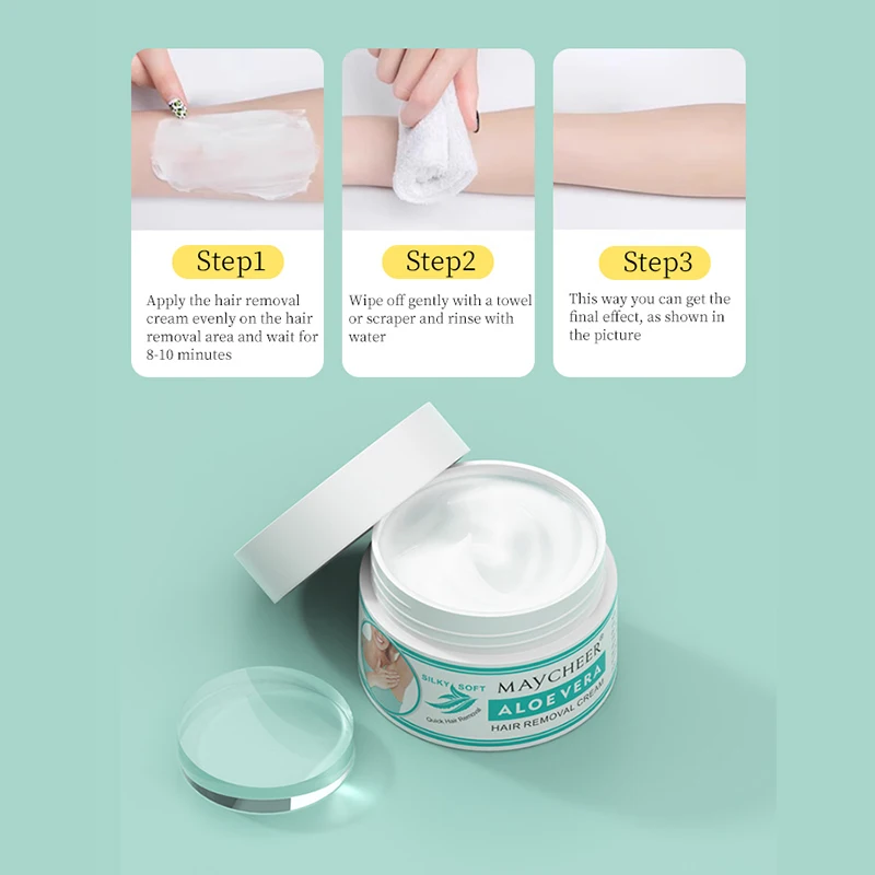 Maycheer Efficiency Private Label Natural Organic Full Body Painless Depilatory Permanent Hair Removal Cream For Women