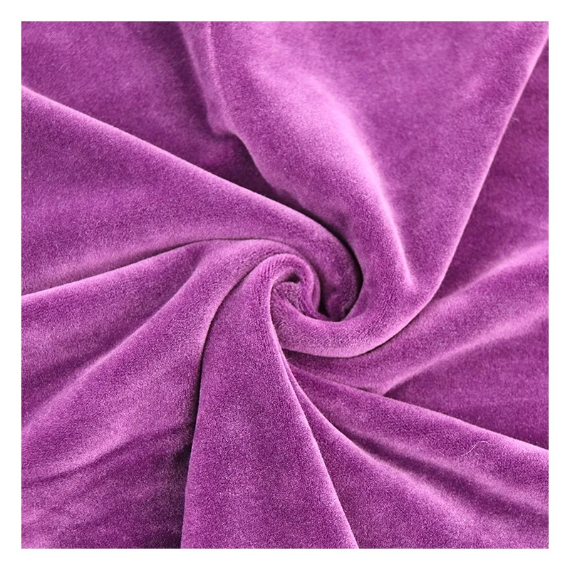 
94% Polyester 6% Spandex Super Soft Velvet Fabric Breathable Stretch Fabric 