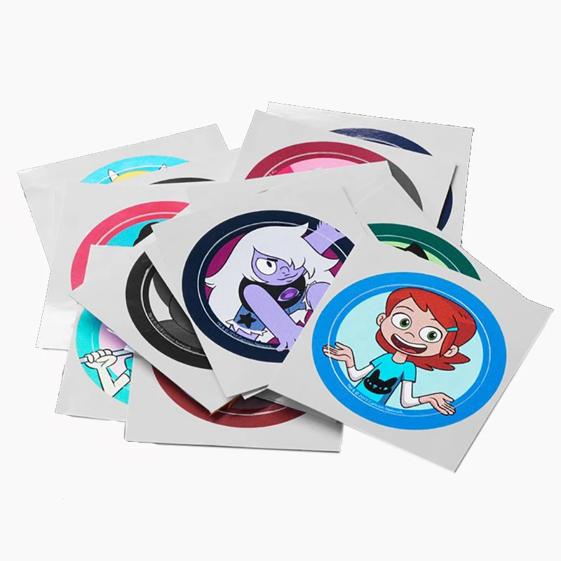 Customized hot sell retail water transfer durable gold cartoon sticker