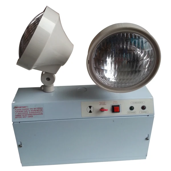 Factory non-maintained IP20 Steel Casing PS Diffuser LED Twin-spot Emergency Lamp 2X2.5W LED Rechargeable Light