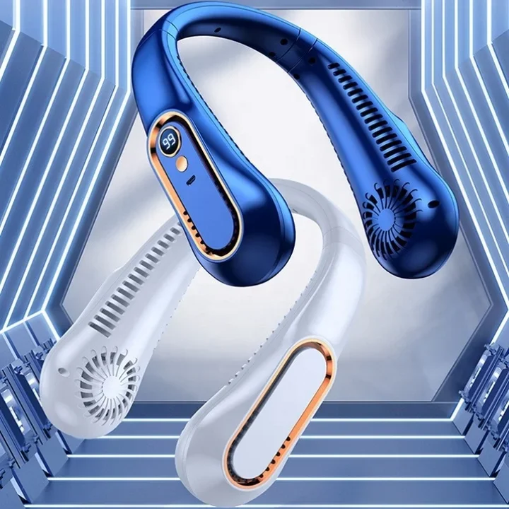 Top Fashion Popular Design 1200mah Battery Rechargeable Fan Cooling Fan Neck Fan