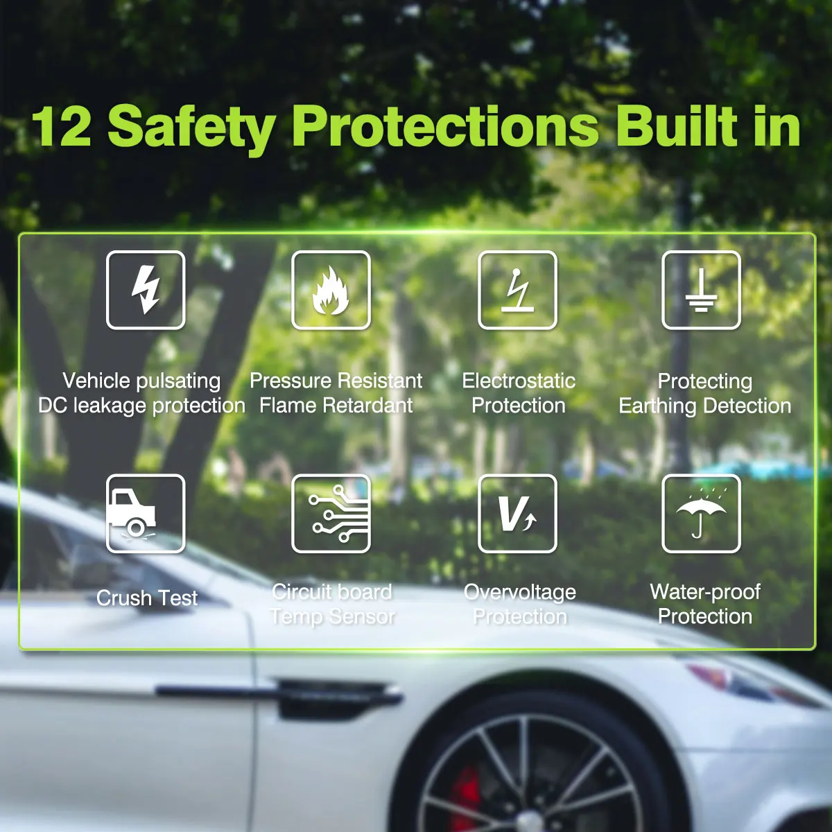 Zencar самый большой дисплей GBT EVSE 32A 7KW умное портативное зарядное устройство с Wi-Fi и контролем температуры Синий CEE