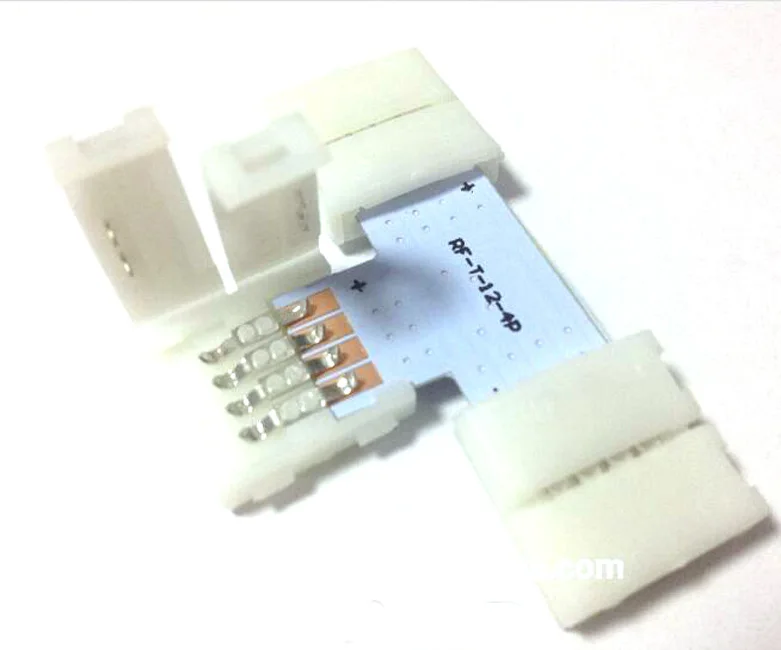 
High Quality 10mm 12mm No Soldering PCB board LED Flexible tape 4Pin LED Strip Connector For 5050 RGB Strip light 