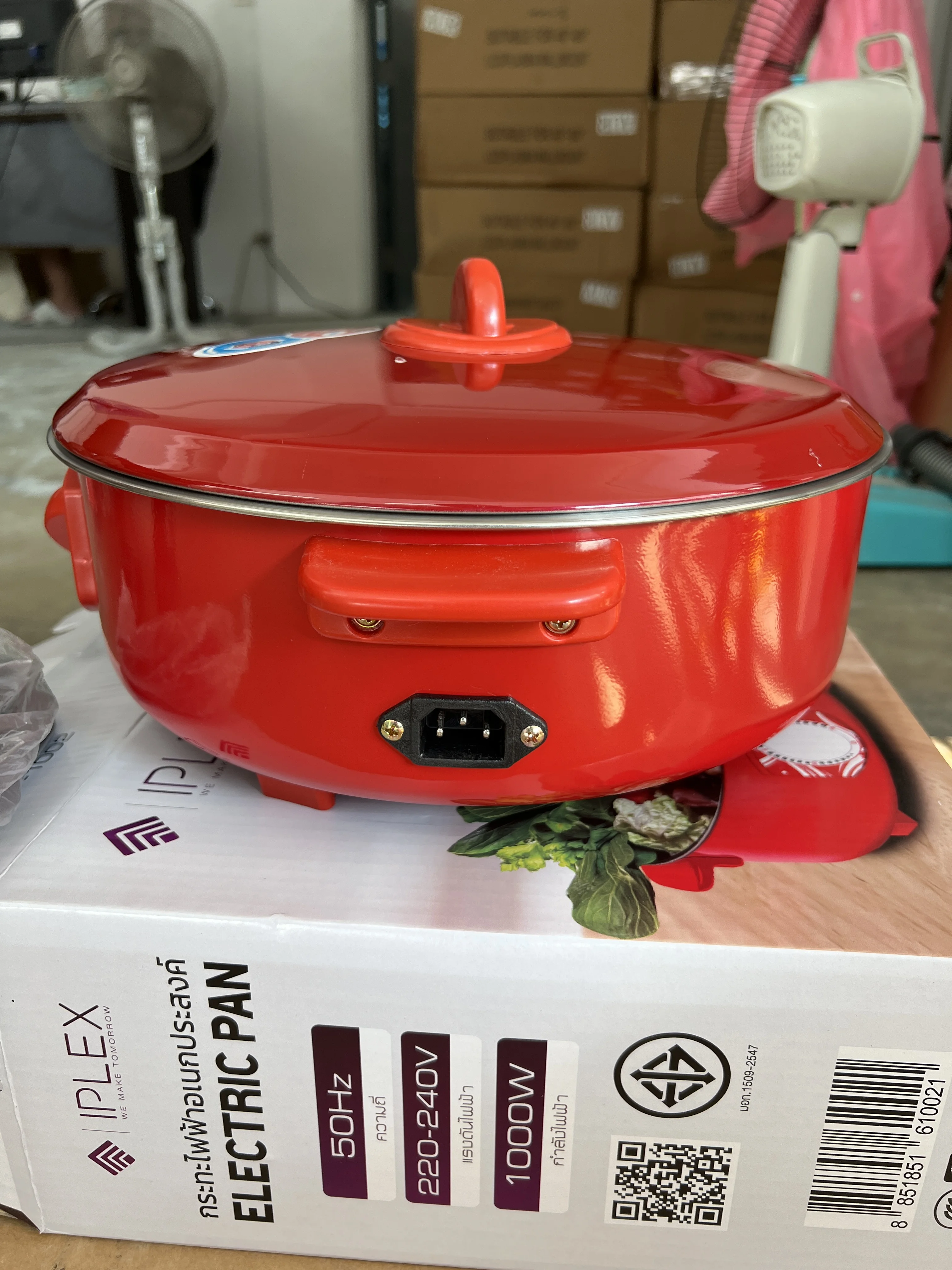 Red Electric Pan Electric Home Appliances Hot Pot Shabu	OEM Can Adjustable Heat Best Seller Product From Thailand