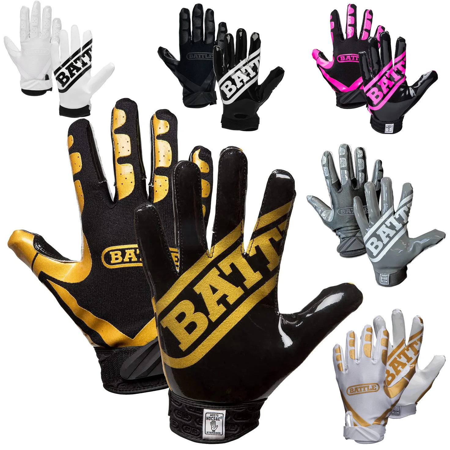 Custom Logo American Football Gloves Receiver Football Gloves Baseball Batting Gloves