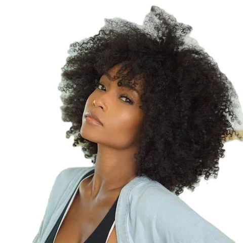 Short Afro Kinky 4c Curl Perruque Naturelle Marley Perruque Curly Weave Kinky Human Hair Afro Wigs