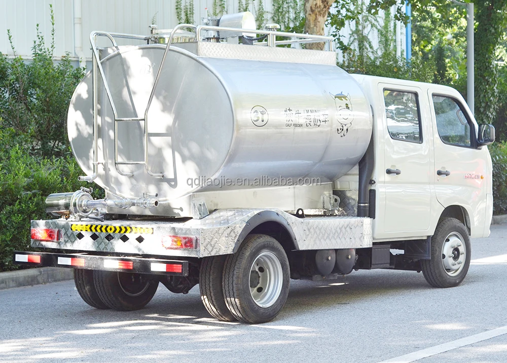 Factory Price Automatic Calf Milk Feeder Wagon Dairy Farm Equipment  3000 Liter Stainless Steel Water Tanker Cart for Farm Use