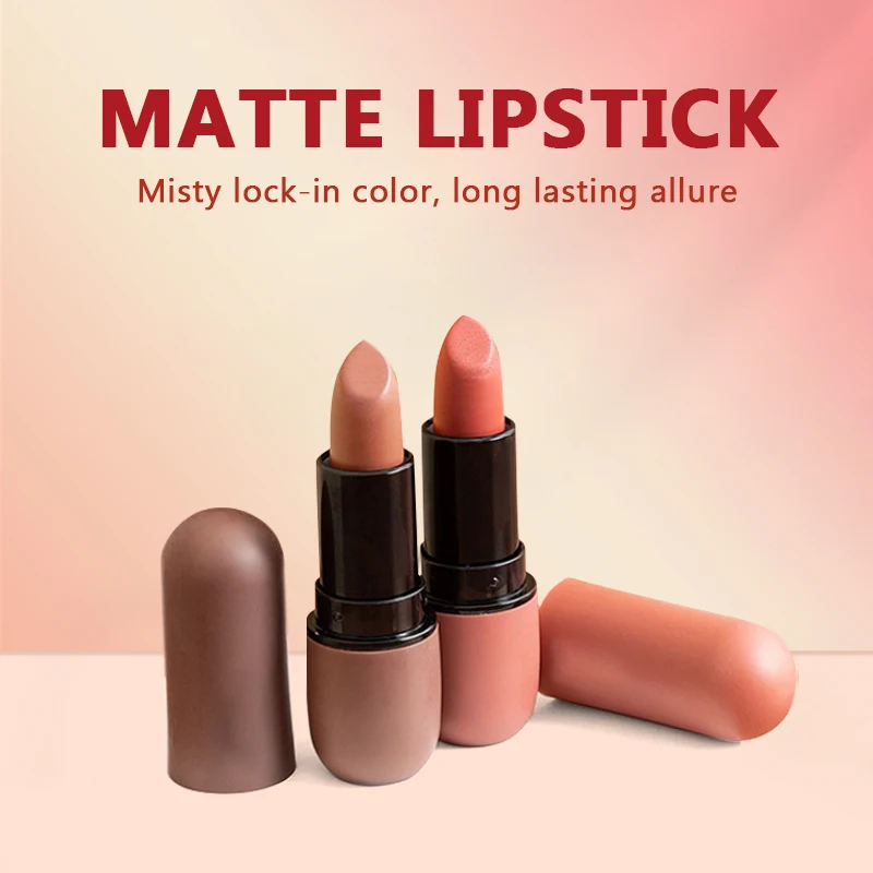 Factory Leppestift High Pigment Long Lasting 21 Color Cream Lipstick Bullet Shaped Lipstick Tube Fruit Flavored Lipstick