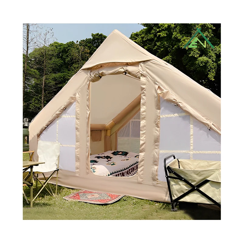 promotion rooftop pub car family golf clear outdoor 2 rooms camping picnic inflatable tent with pump