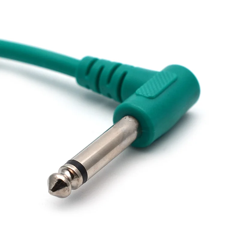 Set of 6pcs Colorful Guitar Patch Cables Angled for Guitar Effect Pedals