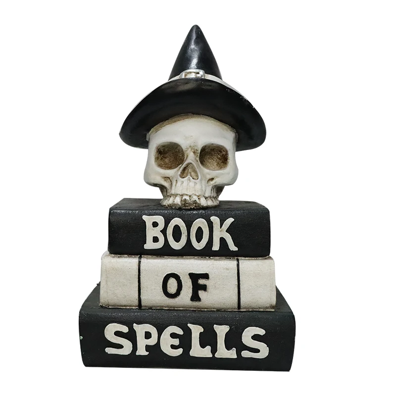 Ghost Festival creative horror skeleton ghost resin ornaments three book select halloween statue