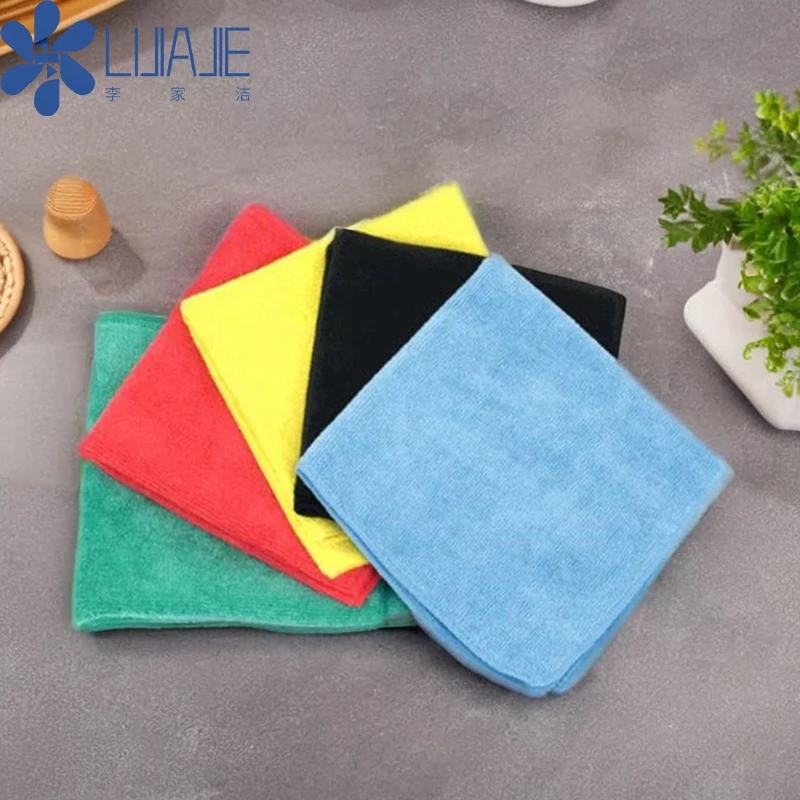 Niaona 40x40 салфетка для чистки из микрофибры оптовая продажа цветные салфетки автомобиля 100% полотенца