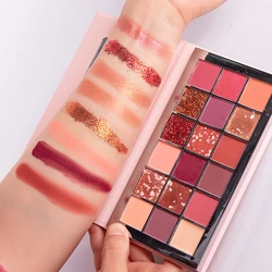 Wholesale  Make Up Cosmetics Eyeshadow Palette Custom Glitter 18 Colors Private Label Glitter Eyeshadow Palette