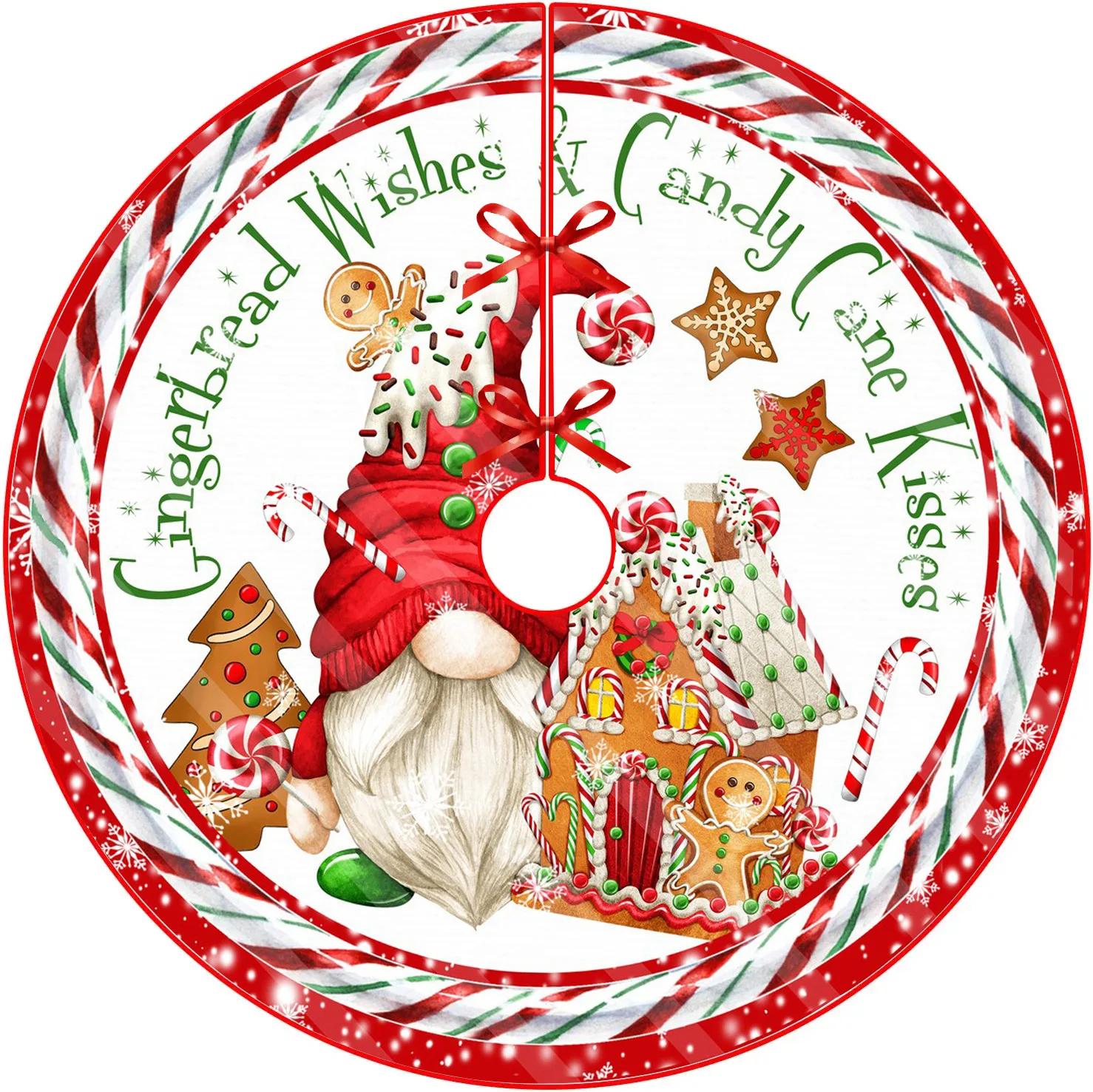 New Christmas Tree Skirt 90cm Santa Claus Many Pattern Choice Christmas Tree Ornament Mat Xmas Tree Skirt For Christmas Decor