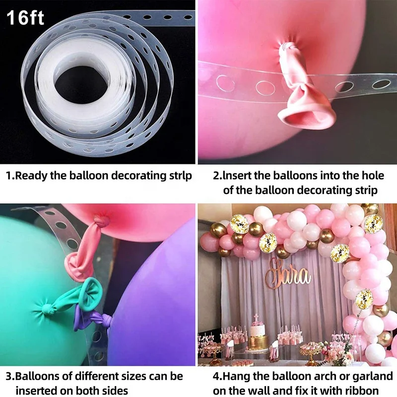 
Cheep Balloon Wholesale Rose Gold Pink Balloon Arch Kit for Wedding Birthday Event Party Decoration Balloon Supplies 
