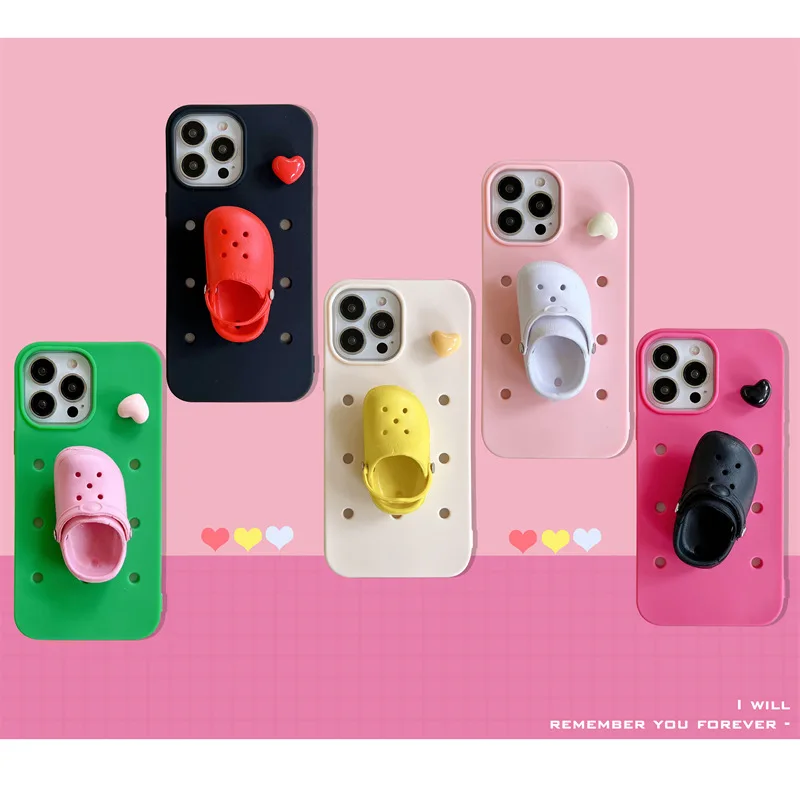 Wholesale Mobile Phone Case Sublimation Mobile Phone Cases Silicone shoe Charms Designer Luxury Phone Case