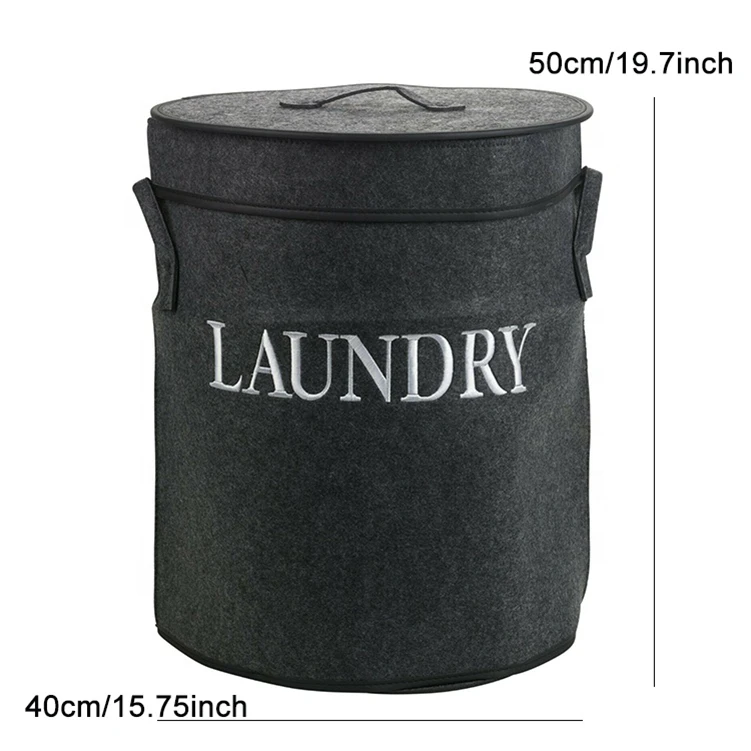Top Quality felt Fabric Folding Laundry Basket Stand kids corner dirty clothes basket collapsible laundry basket