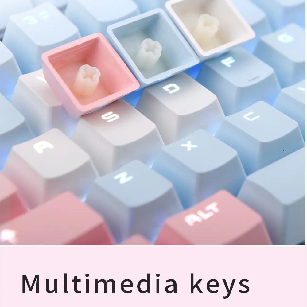 AJAZZ AK515 104 Keys Wired Mechanical Gaming Keyboard  PBT Backlight Keycap Brown Switch Multimedia keyboard