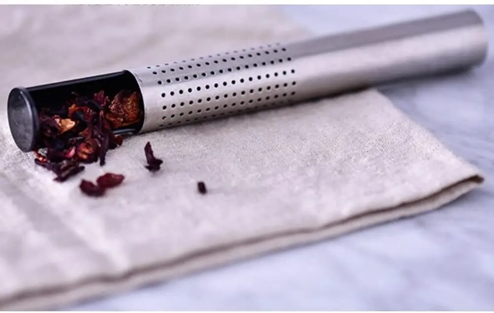 Wholesale Food Safe Pipe Mesh Tea Filter Stainless Steel Metal Tea Infuser Tool Tea Strainer Stick