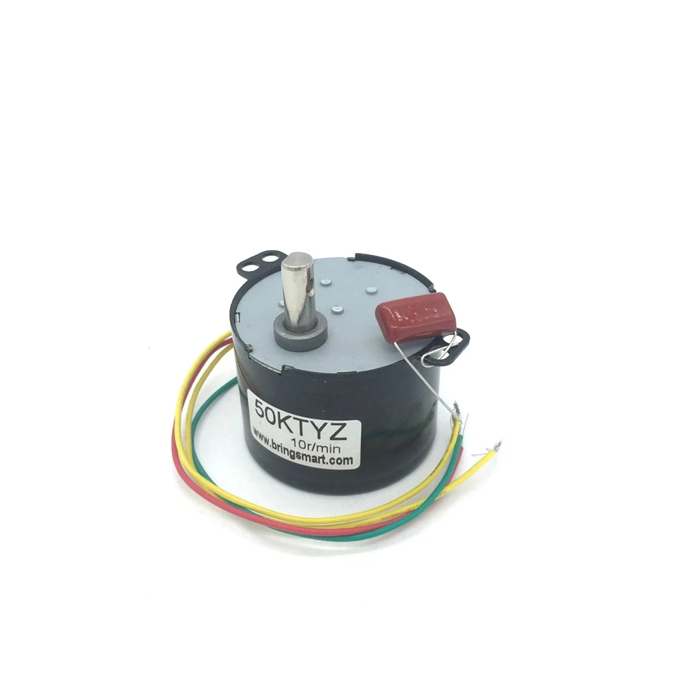 50KTYZ 220V AC Synchronous Motor CW/CCW Mini Gear Motor 2.5-50rpm Permanent Magnet Slow Speed Reducer Motors