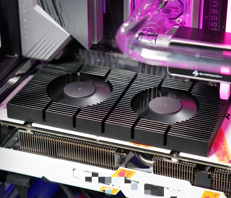 GPU Backplate Cooler Dual PWM Fan Heatsink Graphics Card Backplane For RTX 3090